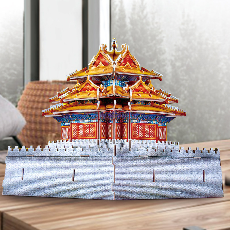 乐立方故宫太和殿天坛角楼拼装建筑模型中国风3D立体拼图天安门