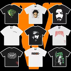 23Ss Vlonecamp American-Style Short-Sleeved Unisex Large V Hiroshi Fujiwara Collaboration High Street Loose Couple Summer T-Shirt