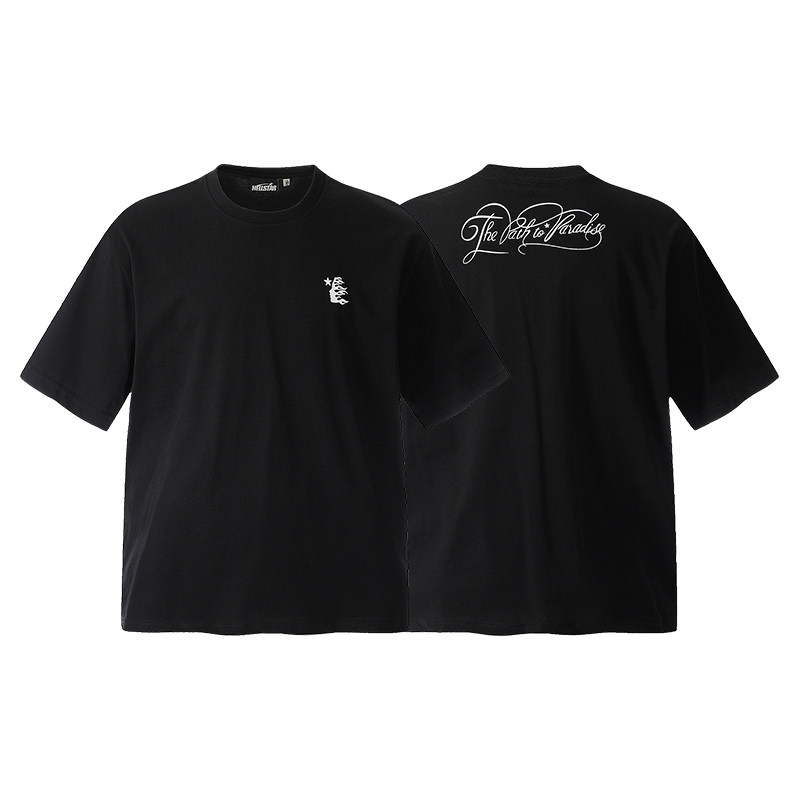 thumbnail for Lkn2025 New American Retro Washed and Distressed Short-Sleeved Men's Summer Loose and Lazy Hell Star Vtgt Shirt