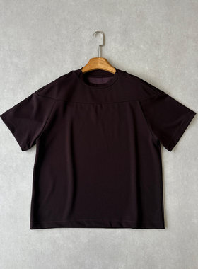 H1c 渊环*天丝混纺空气层短袖T恤 铜氨质感/解构分割/异形领口