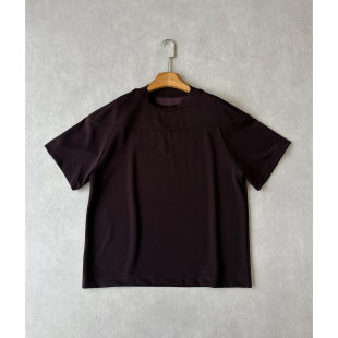 渊环 解构分割 天丝混纺空气层短袖 铜氨质感 异形领口 T恤 H1c