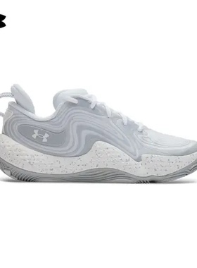 Under Armour Spawn 6  低帮 篮球鞋 男女同款 白色3027263-104