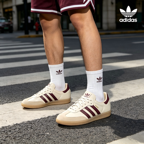adidas  百搭简约舒适 低帮 板鞋 男款 米色JS3830
