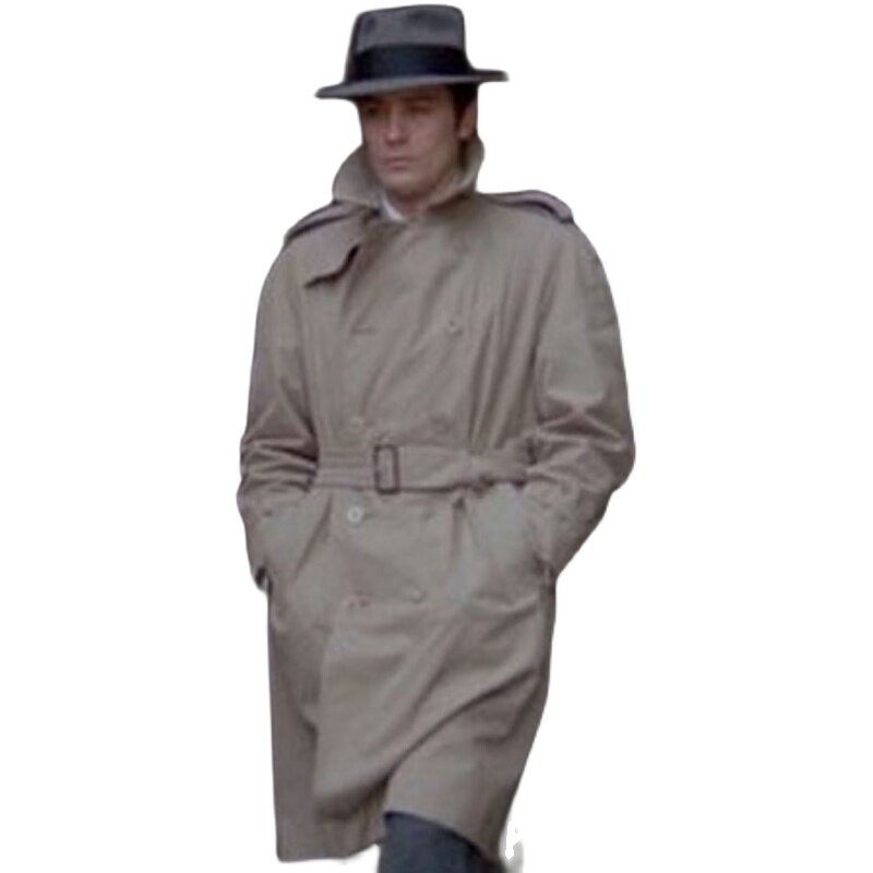 THE STAR OF THE MOVIE SAMURAI IS A MID-LENGTH BROWN COTTON MID-LENGTH RETRO AMERICAN CASUAL RAGLAN SLEEVE WINDBREAKER FOR MEN