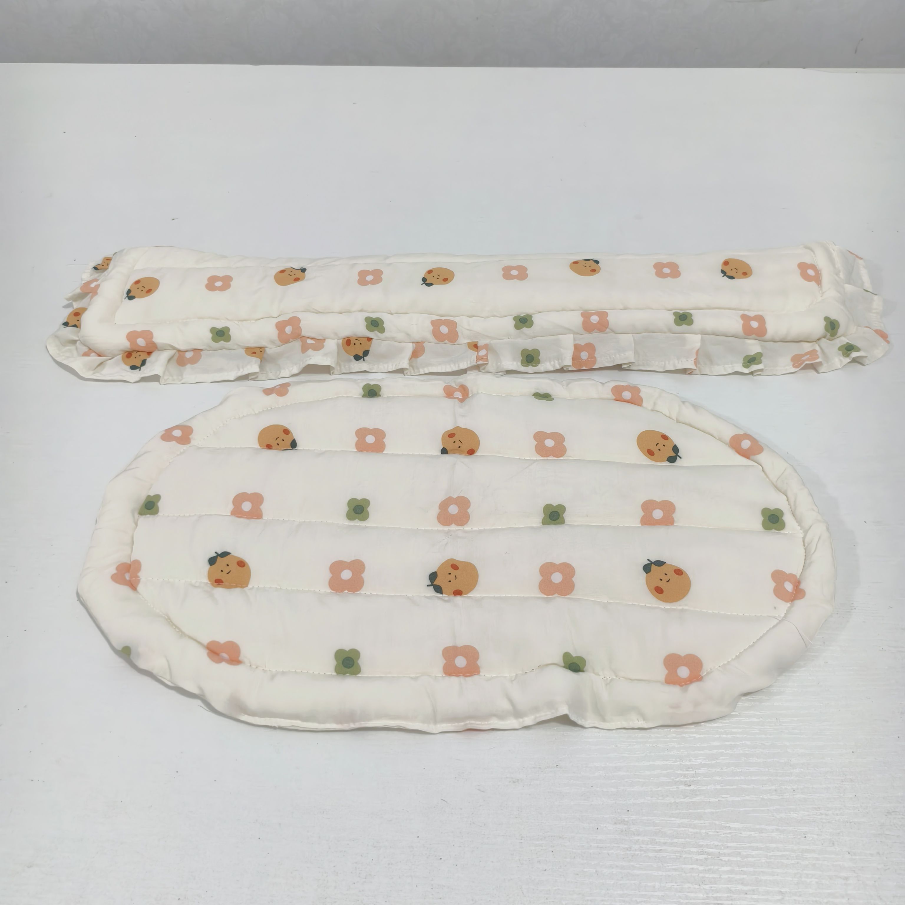 定做夏季薄款棉绸棉花椭圆床垫宝丽珍宠物猫狗推车边缘垫垫子枕头