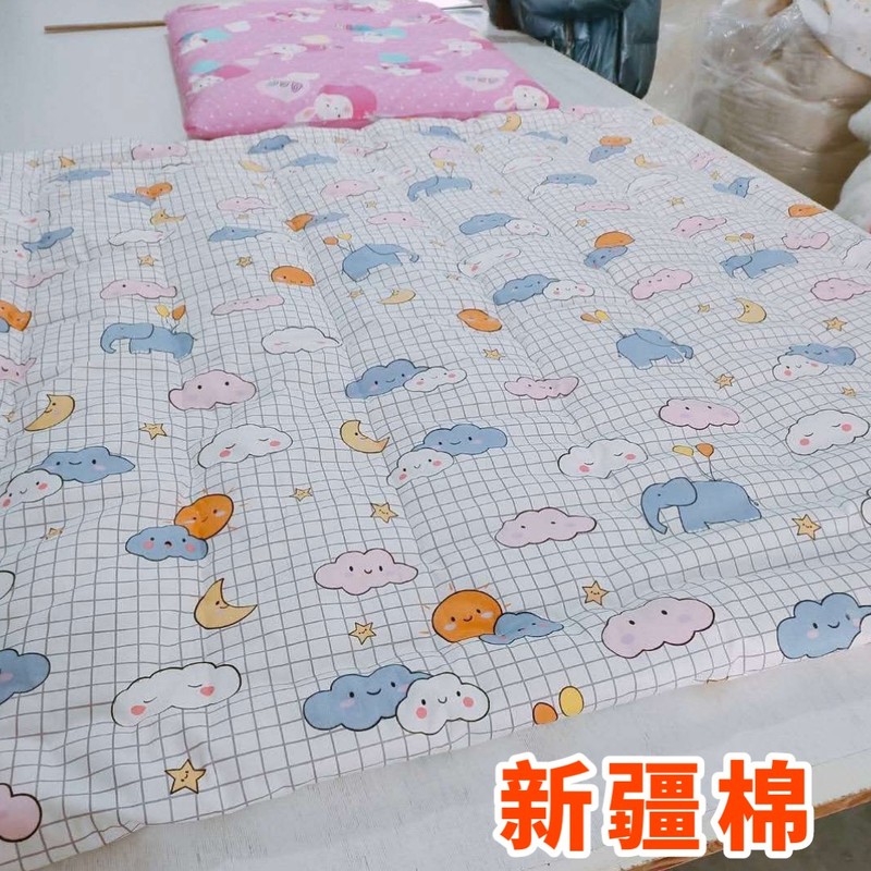 纯棉无荧光剂纯棉花婴儿包被垫被宝宝棉花铺垫幼儿园小被褥垫尿垫