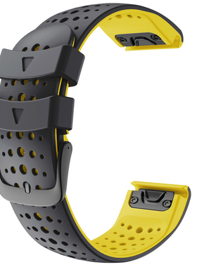 适用Garmin Fenix7x泰铁时tactix 7Pro硅胶双色透气蜂窝表带26/22