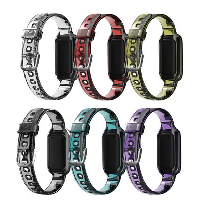 适用于fitbit luxe一体透明表带冰川夏季清爽腕带探索版时尚防水