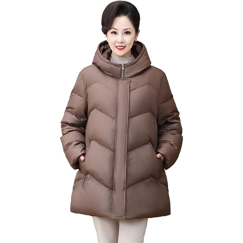加肥加大码羽绒服妈妈显瘦