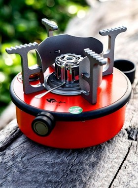 台湾鱼骨户外酒精气化炉便携野营露营一体炉具Fishbone防风煮茶炉