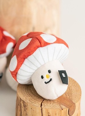 【现货】韩国biteme正品宠物狗狗可爱红伞蘑菇发声嗅闻解闷玩具