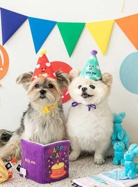 国内现货～韩国正品biteme宠物猫狗生日派对贺卡嗅闻书嗅闻玩具