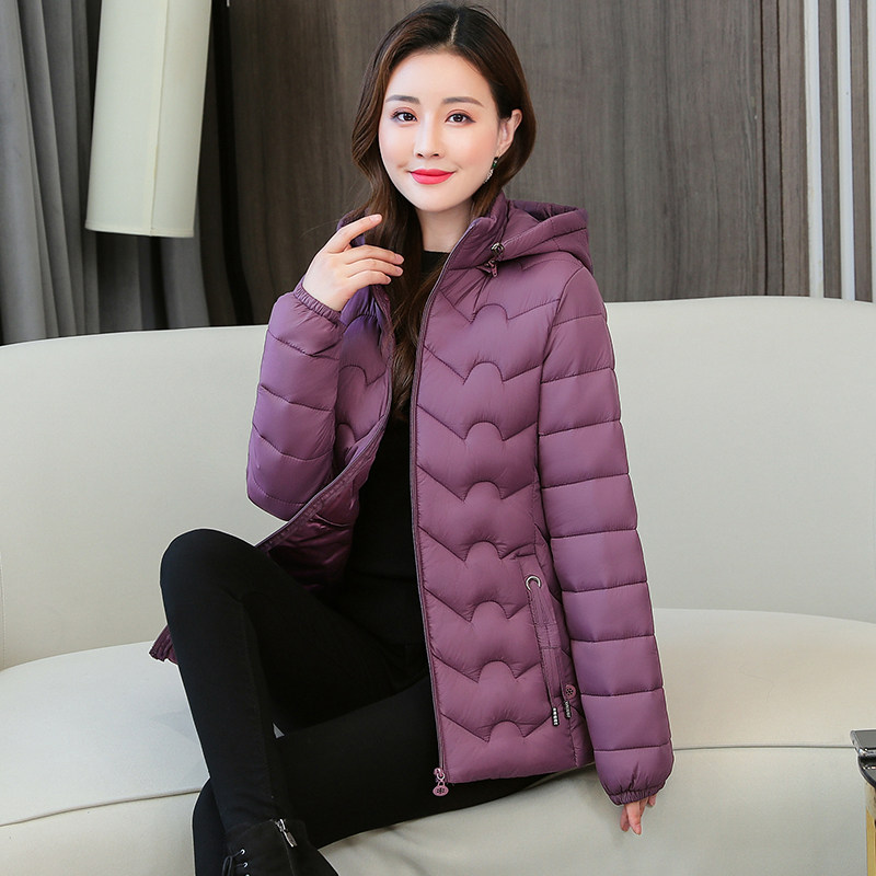 冬季中年棉服薄款女短款时尚女士妈妈薄棉衣外套冬轻薄新款小棉袄
