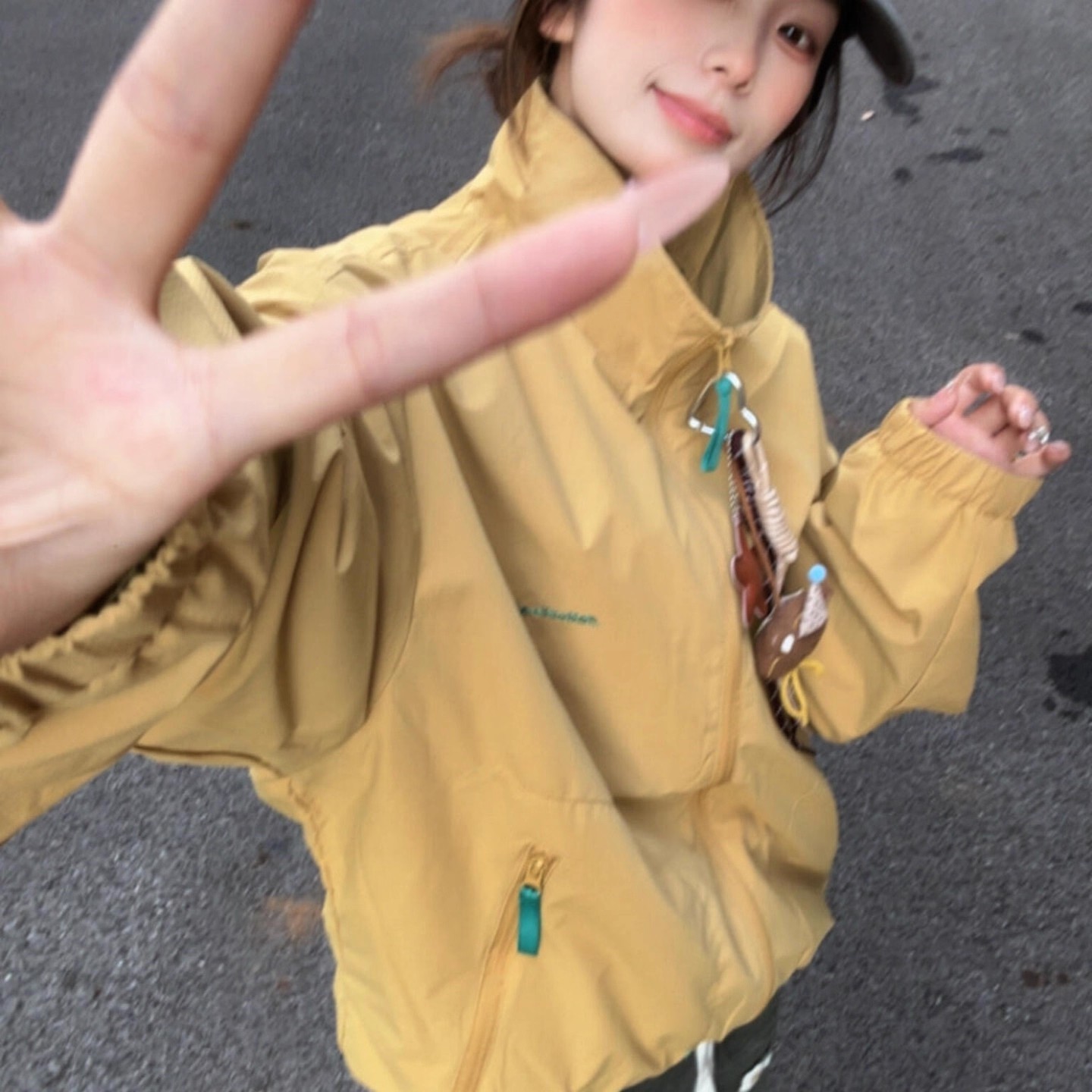 美式复古立领冲锋衣外套女2025秋季新款宽松休闲情侣夹克学生上衣