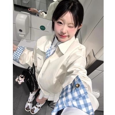 双面穿外套女2025春秋新款美式复古设计感小个子学生潮牌夹克上衣