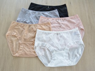 性感诱惑超薄提花面料柔软弹力舒适女士三角内裤透气多色大码748