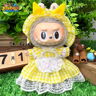 labubu衣服拉布布娃衣潮流时尚裙子一二三代可爱玩偶衣服忠诚公仔