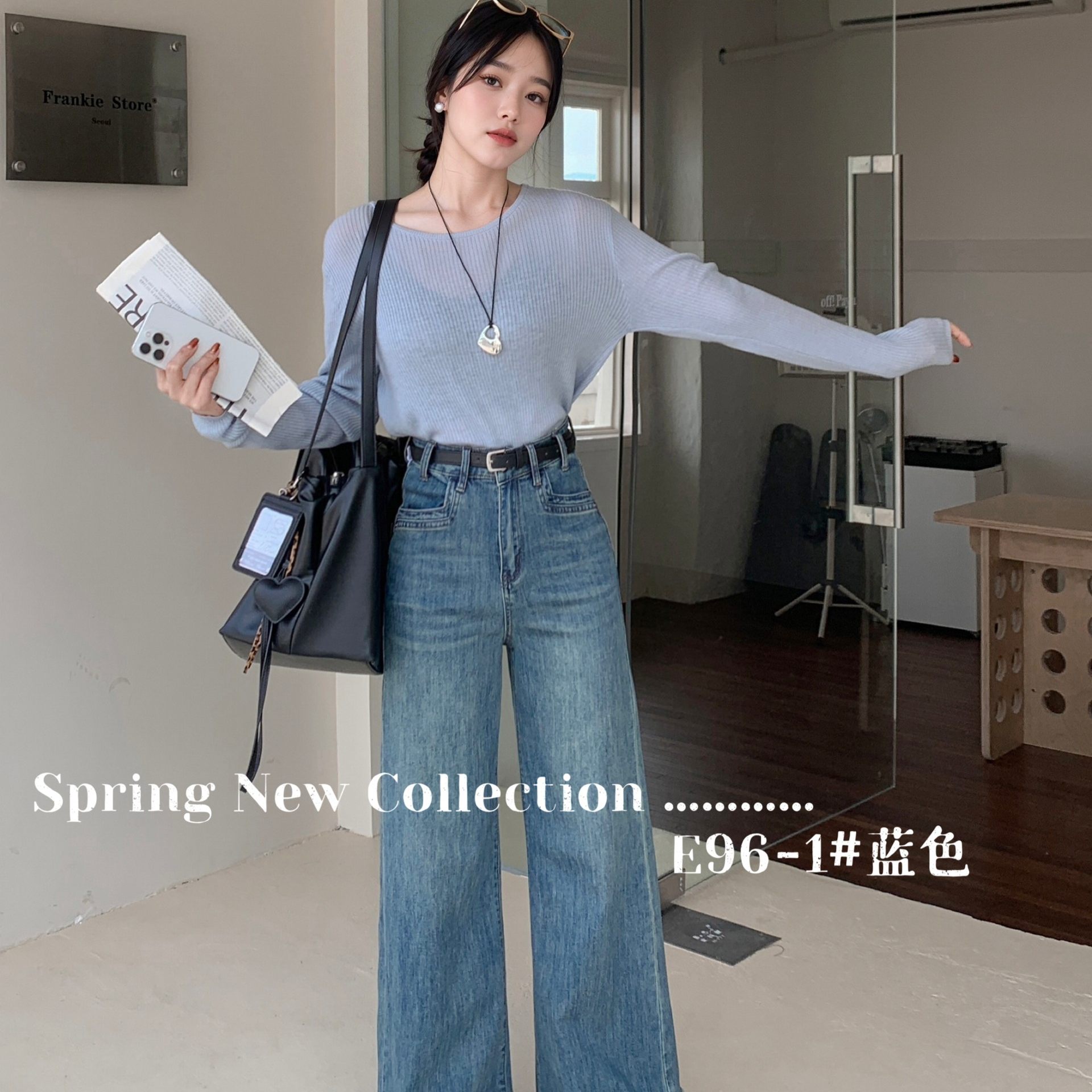 1.19福利版龙萱非凡2025春款复古毛边阔腿牛仔裤女高腰直筒裤E96,女装/女士精品,牛仔裤,淘宝优惠券,粉丝福利购,淘宝优惠卷