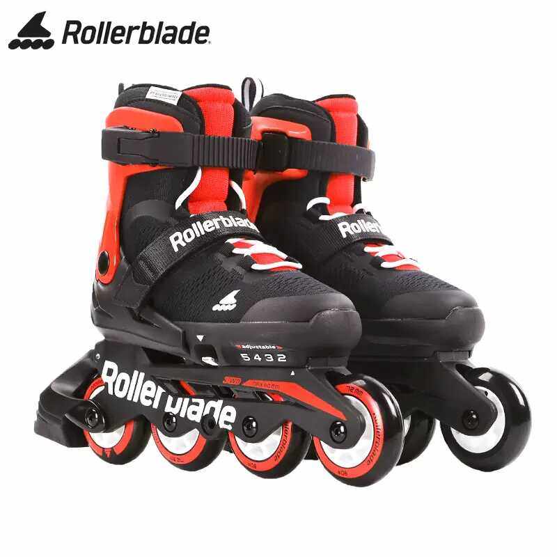 进口Rollerblade MICROBLADE儿童三四轮可调轮滑鞋套装溜冰旱冰鞋