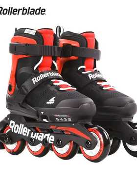 进口Rollerblade MICROBLADE儿童三四轮可调轮滑鞋套装溜冰旱冰鞋