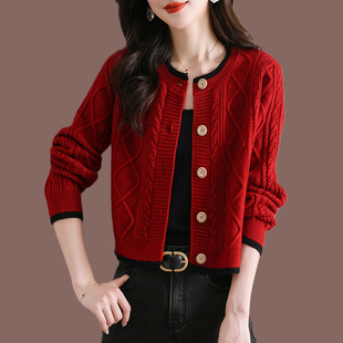 高端羊绒衫针织开衫女小个子外搭披肩春秋宽松软糯毛衣短款小外套