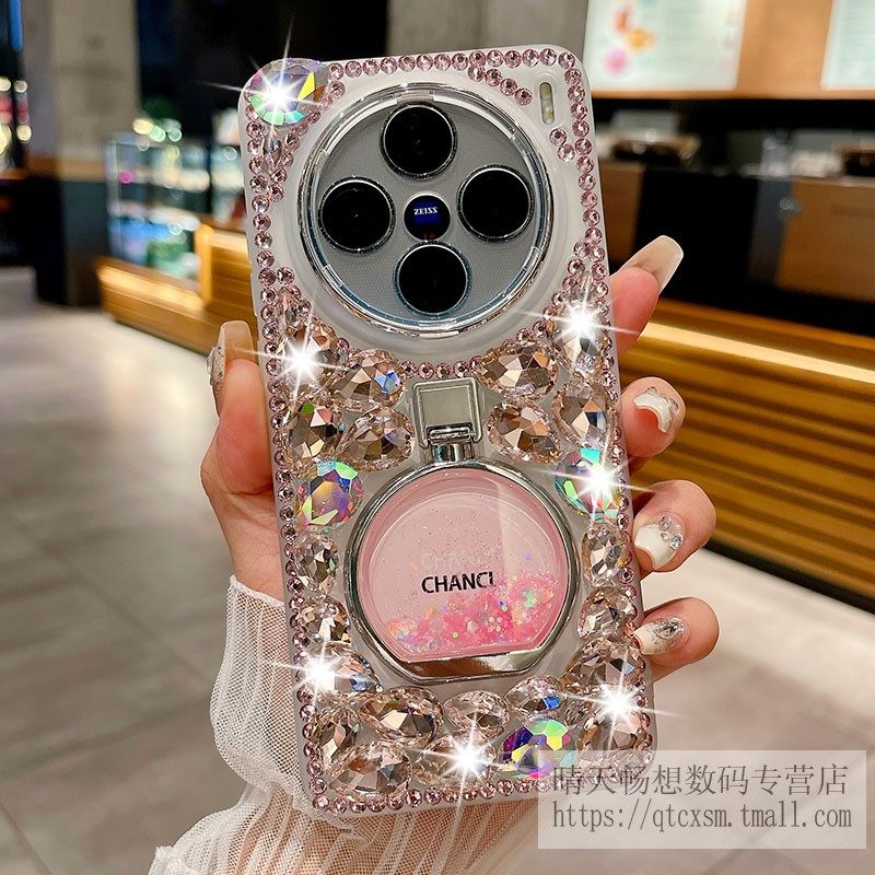 适用于vivox300手机壳新款x300pro硅胶软壳全包镜头防摔挂绳x300s时尚奢华个性创意x300ultra钻支架高级感女