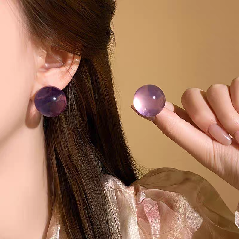 多巴胺球球耳钉女轻奢高级感耳环精致独特2025年新款通勤耳饰耳夹,饰品/流行首饰/时尚饰品新,耳钉,淘宝优惠券,粉丝福利购,淘宝优惠卷