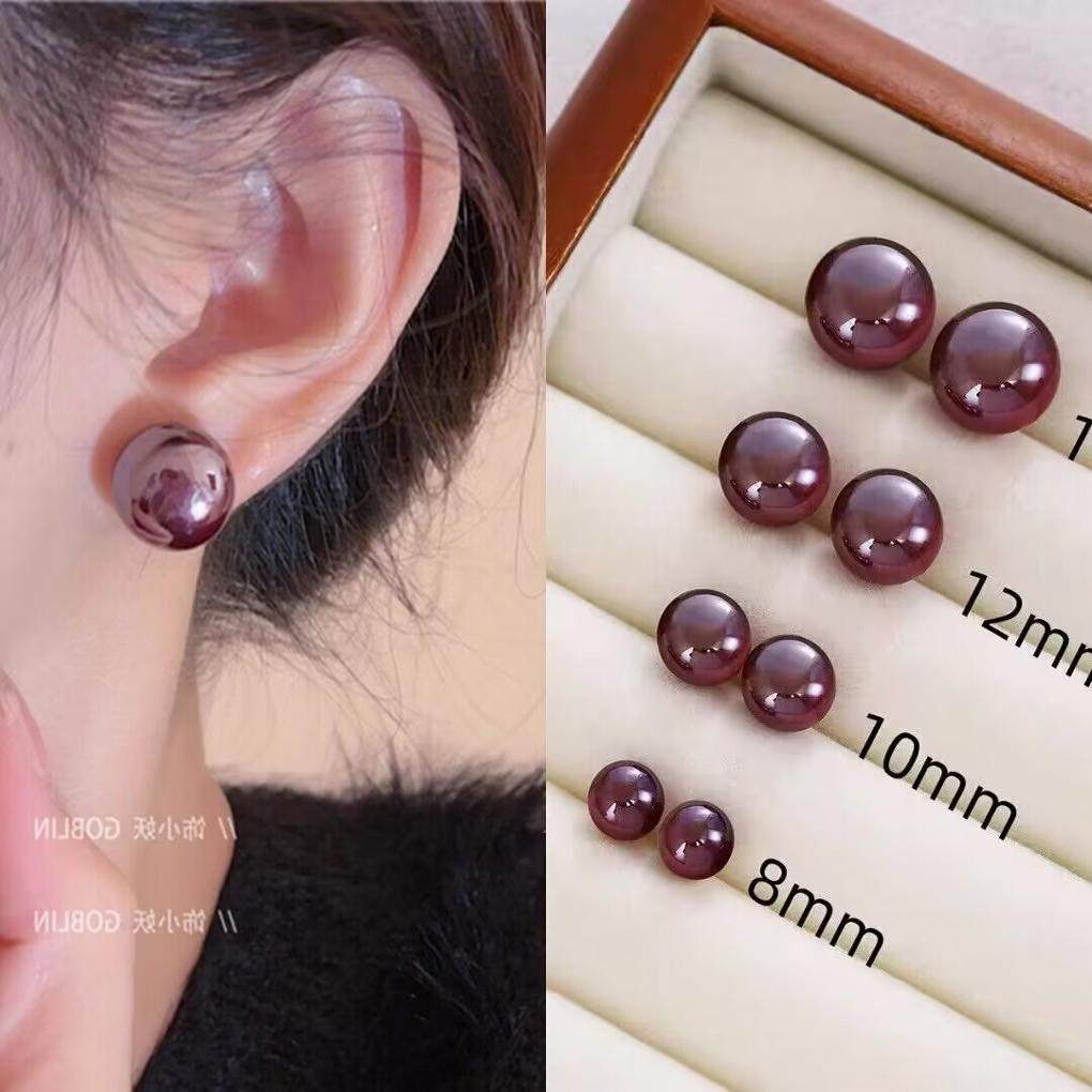 施家极光紫珍珠耳钉女纯银小众设计感高级耳环2024年新款爆款耳饰,饰品/流行首饰/时尚饰品新,耳钉,淘宝优惠券,粉丝福利购,淘宝优惠卷
