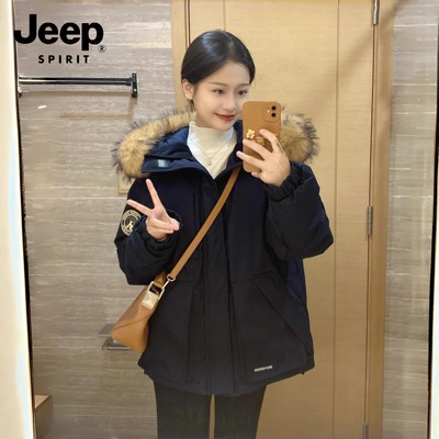JEEPSPIRT工装羽绒棉服女款冬季