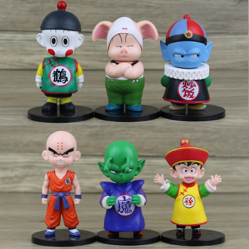 q版七龙珠孙悟空光头小林公仔琪琪贝吉塔特兰克斯手办蛋糕车摆件