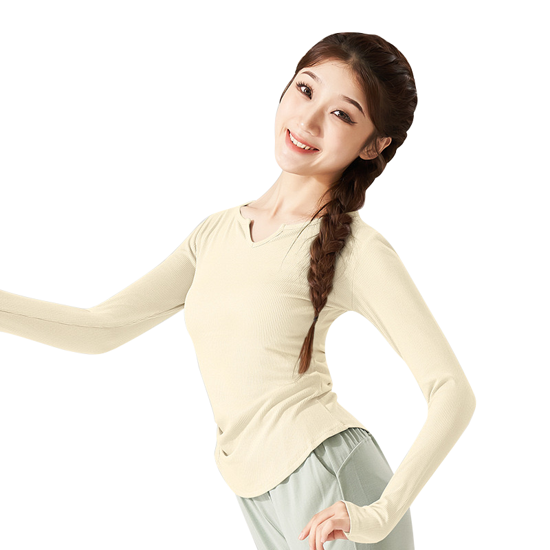 成人舞蹈服女春新款短袖练功上衣现代舞服装