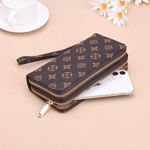Длинный бумажник, модная вместительная и большая цепочка с молнией, маленькая сумка клатч, европейский стиль