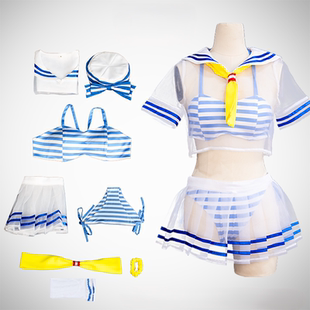 蕾姆cos水手服泳装从零开始的异世界生活cosplay服装可爱泳衣套装