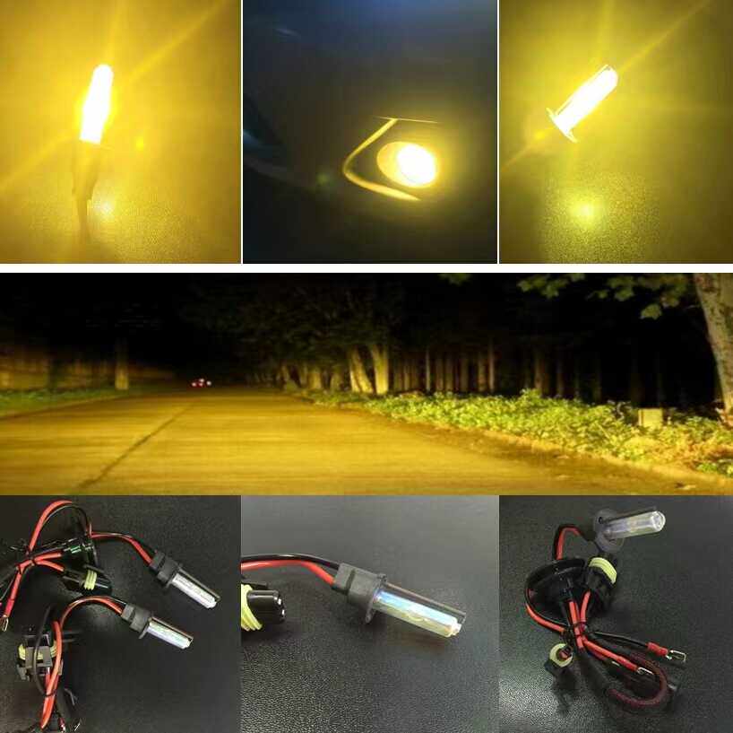 汽车12V55W/65W80W快启氙气灯黄金光H1H11H3H7 9005强光黄金眼灯