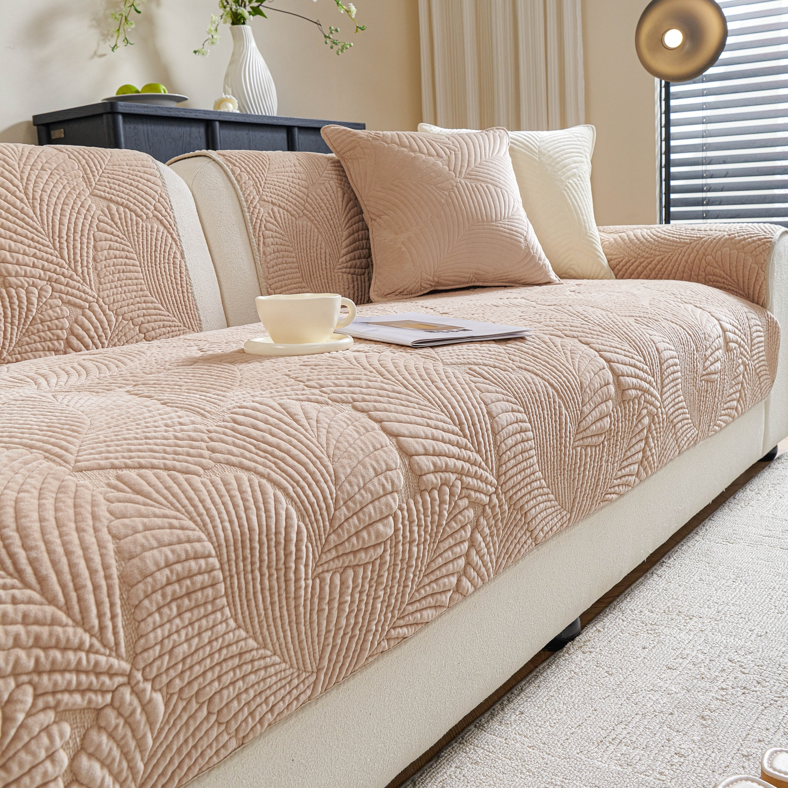 寒号鸟棉牛奶绒奶油风沙发垫四季