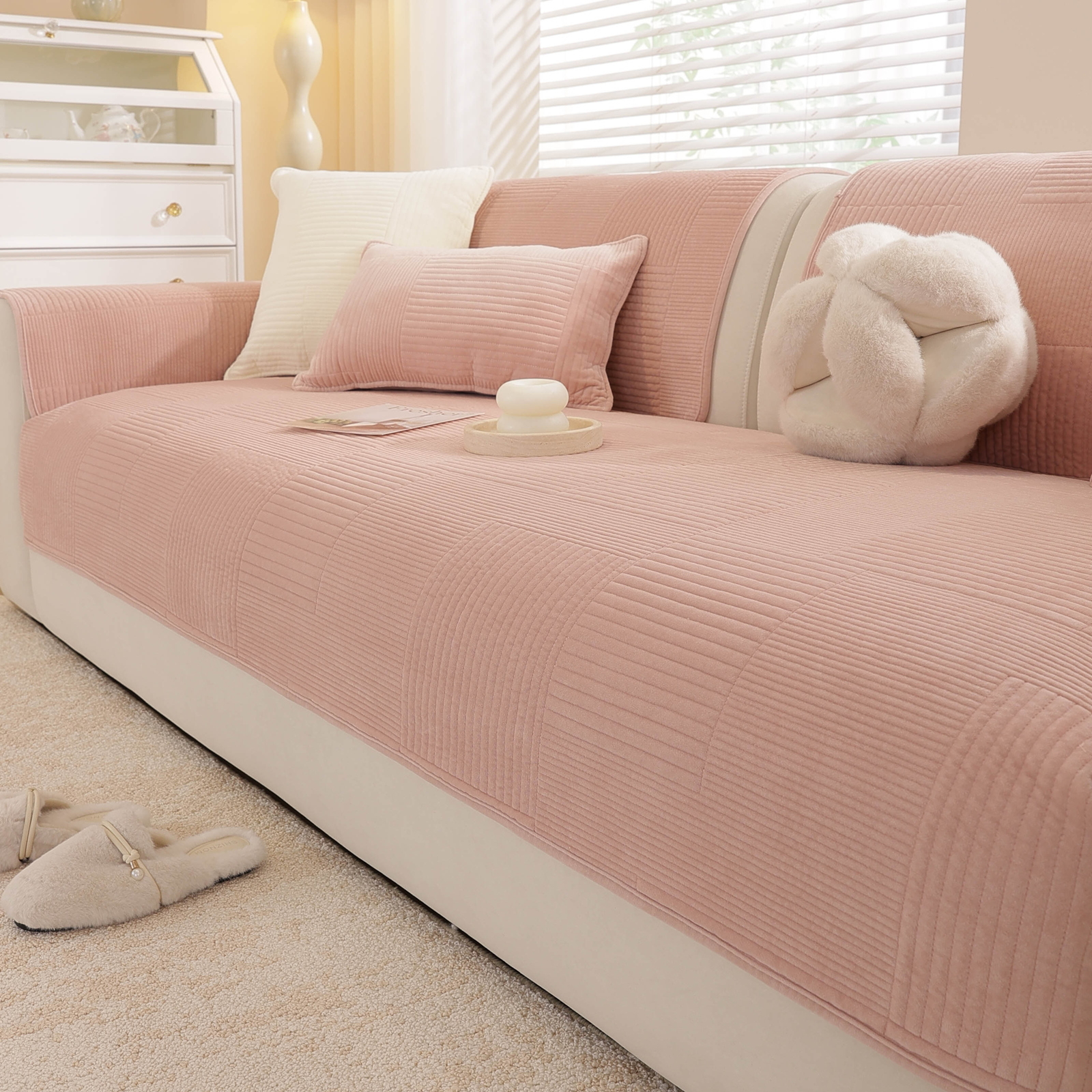 寒号鸟秋冬毛绒新款沙发垫