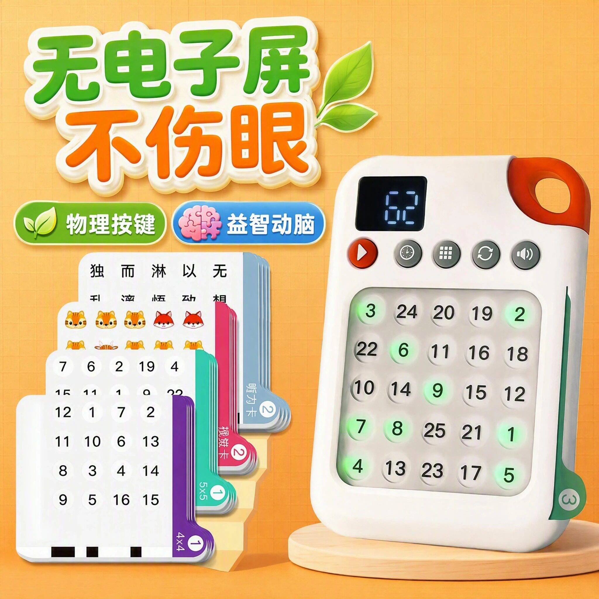 舒尔特方格专注力训练机器儿童注意力视觉听觉游戏机益智玩具