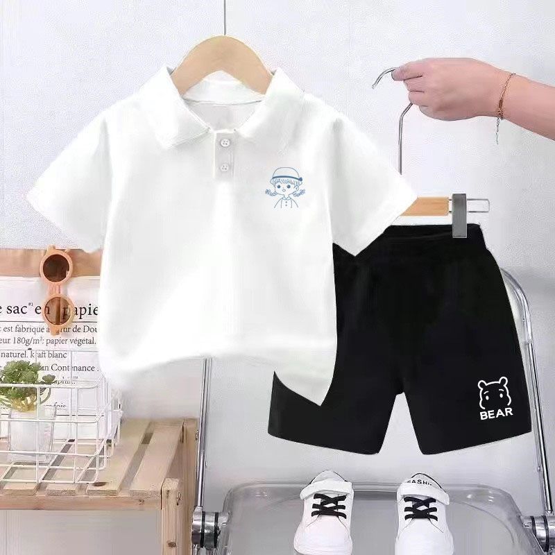 中大男女童新款POLO衫翻领短儿童POLO衫