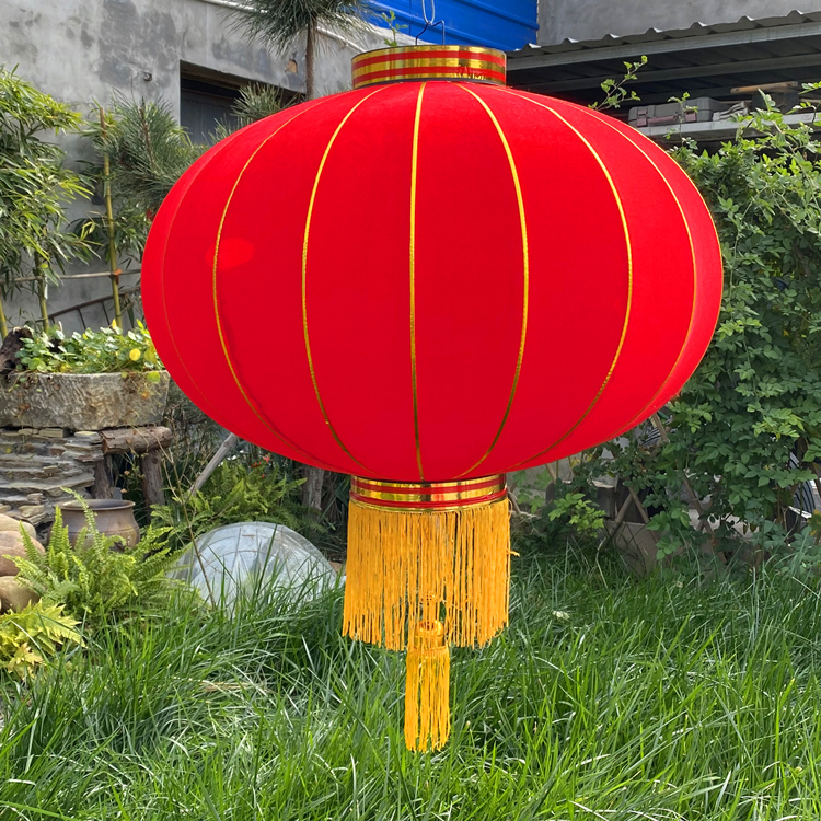 定制喜诚发光绸布广告红灯笼植绒