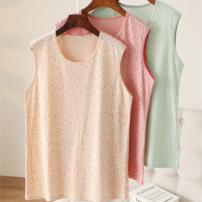 可外穿背心女士纯棉宽松老年内衣
