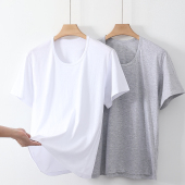 背心薄款 纯棉大码 半袖 中老年夏季 打底短袖 全棉汗衫 老头衫 t恤 男士