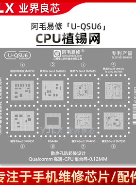 SM6450/8650/SM4450/7550/骁龙8S/Gen3/7S/4Gen2/6Gen1/CPU植锡网