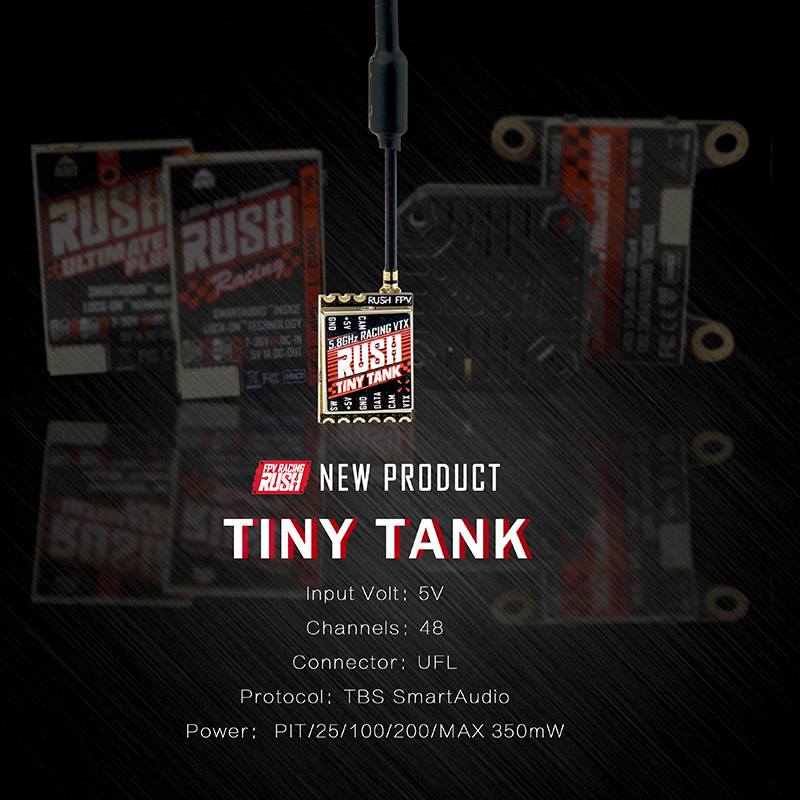 FPV TINY TANK 5V供电350mw穿越机FPV模拟图传48频点nanoVTX