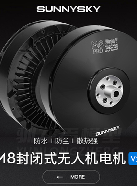 朗宇二代M8 V2电机KV80 90 100无刷6-12S马达24寸桨 高效防尘防水