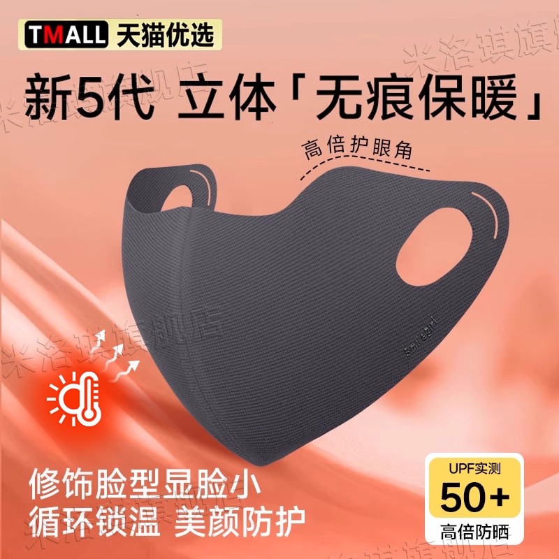 口罩防风防寒秋冬季保暖女高颜值2025新款加厚护眼角面罩透气男士