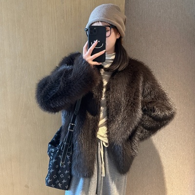 常规短款环保皮草休闲时尚洋气