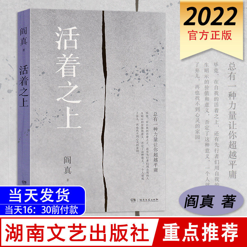 活着之上 阎真 著 继沧浪之水后震撼新作 直面生活潜规则 深刻揭露钱与权 茅盾文学提名作品 湖南文艺出版社_虎窝淘