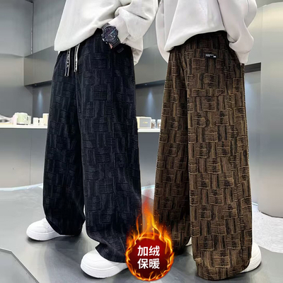 秋冬男童加绒裤灯芯绒休闲裤