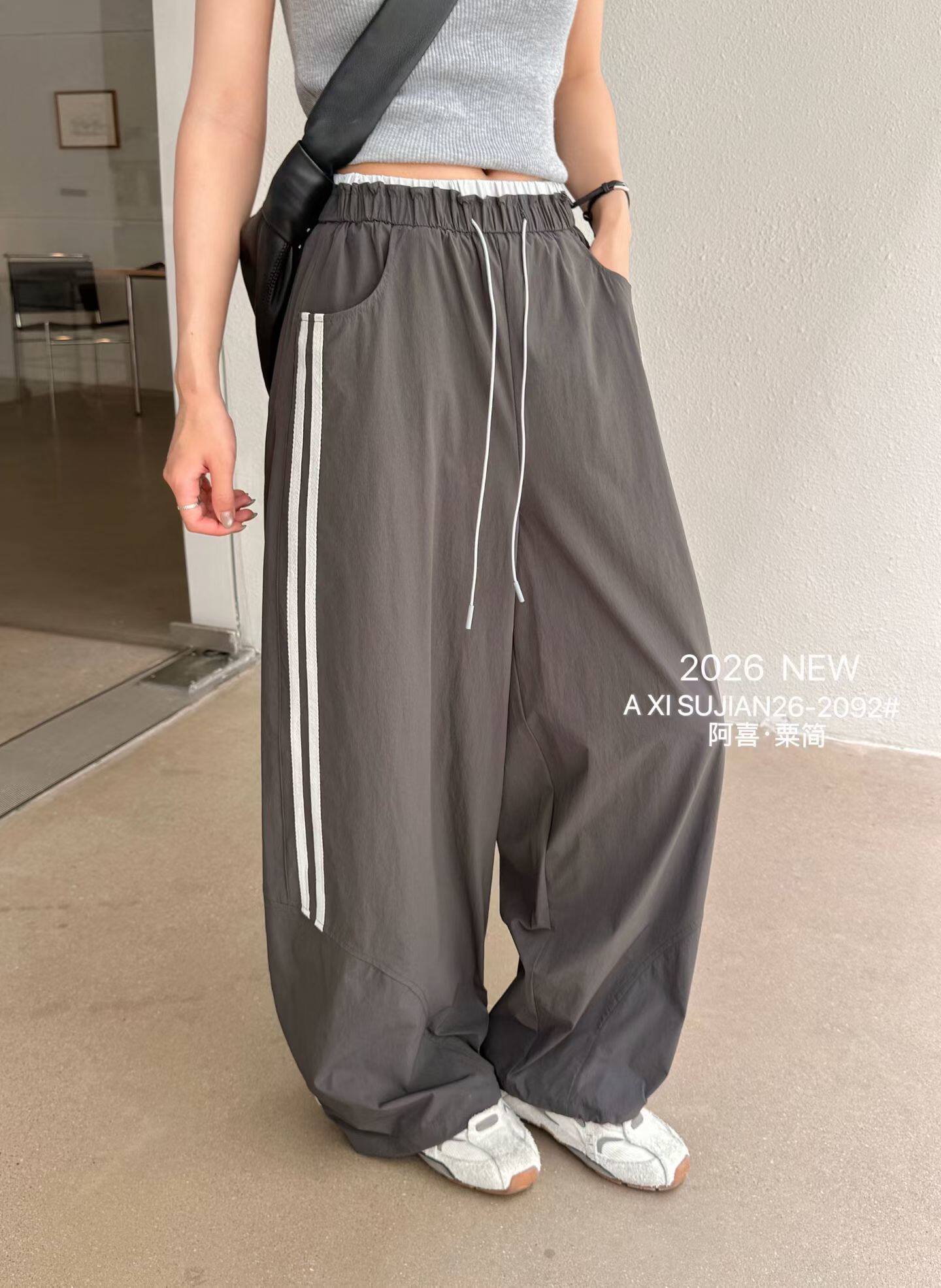 2026年  阿喜  新夏款韩版宽松大版显瘦洋气百搭减龄休闲工装裤女
