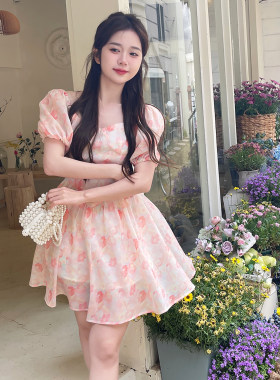 收腰显瘦印花碎花高腰